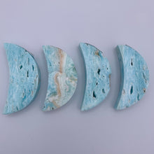 Load image into Gallery viewer, Blue Aragonite Moon (Small)
