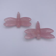 Load image into Gallery viewer, Rose Quartz Dragonfly Carving