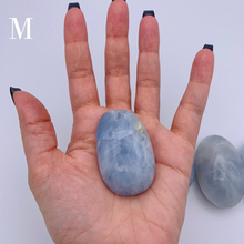 Load image into Gallery viewer, Blue Calcite Palm Stone