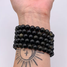 Load and play video in Gallery viewer, Golden Sheen Obsidian Bracelet
