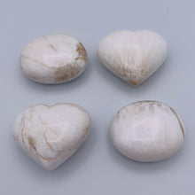 Load image into Gallery viewer, Scolecite Heart + Palm Stone