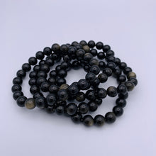 Load image into Gallery viewer, Golden Sheen Obsidian Bracelet