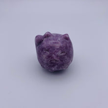 Load image into Gallery viewer, Lepidolite Cat Sphere Carving