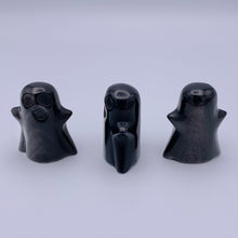 Load image into Gallery viewer, Silver Sheen Obsidian Ghost Carving
