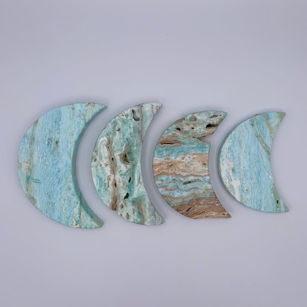 Blue Aragonite Moon (Large)