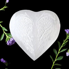 Load image into Gallery viewer, Selenite - Heart with Angel Wings
