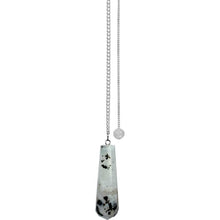 Load image into Gallery viewer, Gemstone Pendulum Faceted Tear Drop - Rainbow Moonstone
