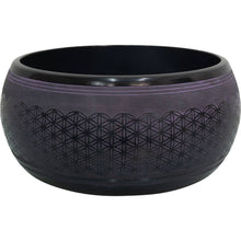 Load image into Gallery viewer, 8in Singing Bowl - Flower of Life (Purple)
