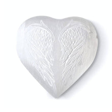 Load image into Gallery viewer, Selenite - Heart with Angel Wings
