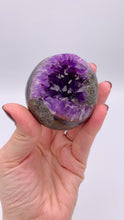 Load and play video in Gallery viewer, Amethyst Geode Sphere
