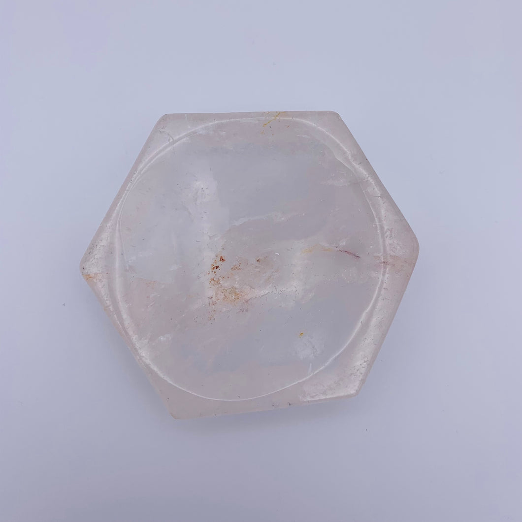 Clear Quartz Hexagon Bowl