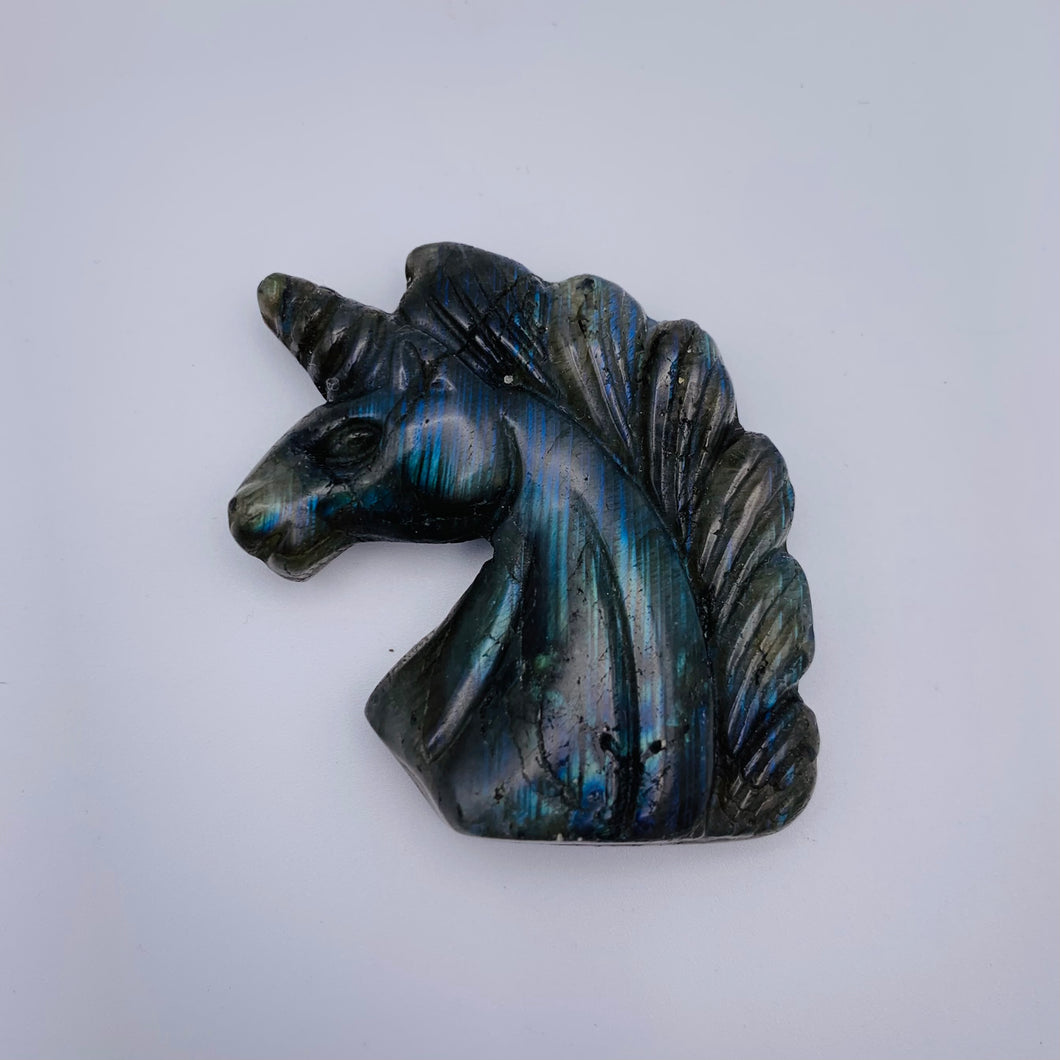Labradorite Unicorn Carving