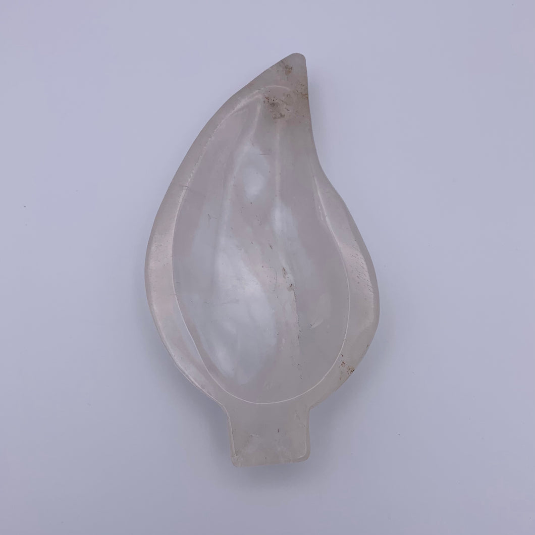 Clear Quartz Leaf Bowl
