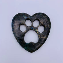 Load image into Gallery viewer, Labradorite Paw Print Heart
