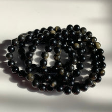 Load image into Gallery viewer, Golden Sheen Obsidian Bracelet
