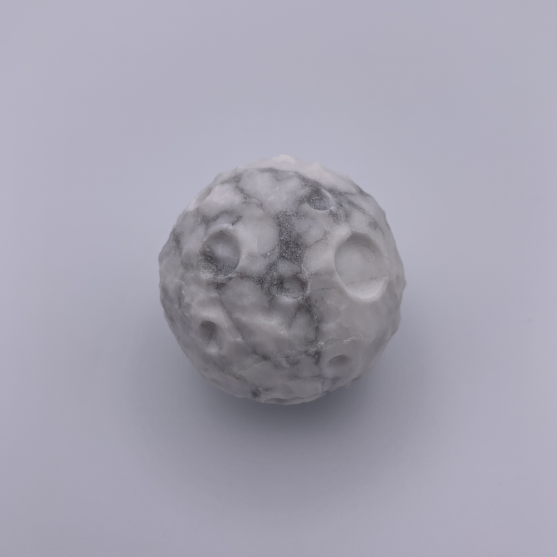 Howlite Moon Carving